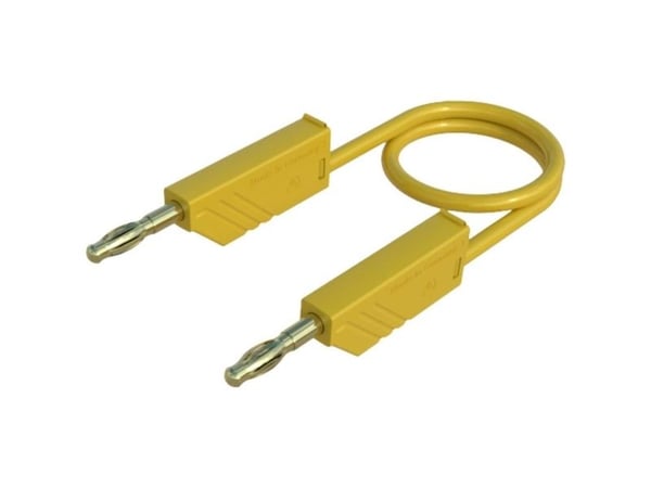 SKS Hirschmann MLN 100/2,5 GE Prøveledning [Lamelstik 4 mm - Lamelstik 4 mm] 1.00 m Gul