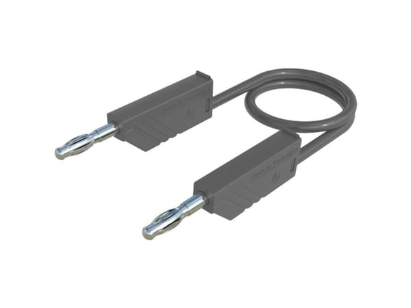 SKS Hirschmann MLN 50/2,5 GR Prøveledning [Lamelstik 4 mm - Lamelstik 4 mm] 0.50 m Grå 1 stk