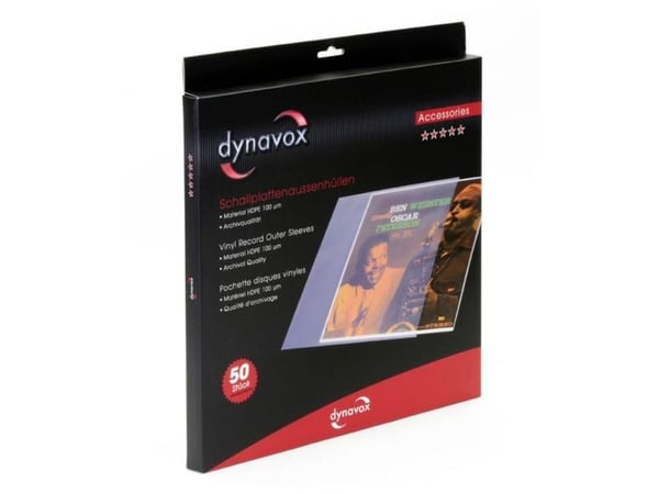 Dynavox 207591, Levyjen sisäsuojataskut, Läpinäkyvä, 50 kpl