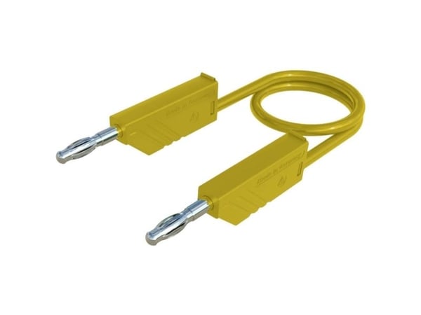 SKS Hirschmann CO MLN 50/2,5 Prøveledning [Lamelstik 4 mm - Lamelstik 4 mm] 0,50 m Gul 1 stk