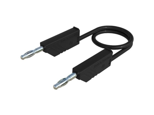 Hirschmann 934060100, Testkabel, Svart, mässing, Koppar, Nickel, CAT I, PVC, IEC61010