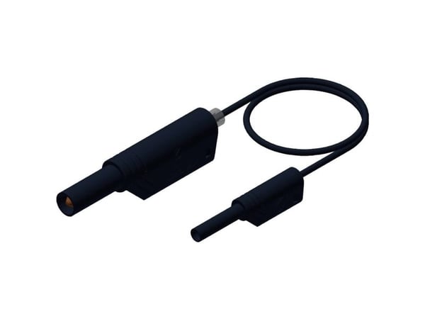 SKS Hirschmann MAL S WS 2-4 100/1 Säkerhetsprovledning [Lamellanslutning 4 mm - Lamellanslutning 2 mm] 1,00 m Svart 1 st