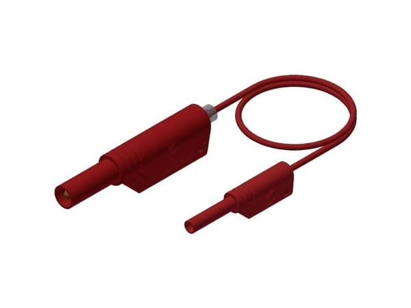 SKS Hirschmann MAL S WS 2-4 100/1 Säkerhetsprøveledning [Lamelstik 4 mm - Lamelstik 2 mm] 1.00 m Rød 1 stk
