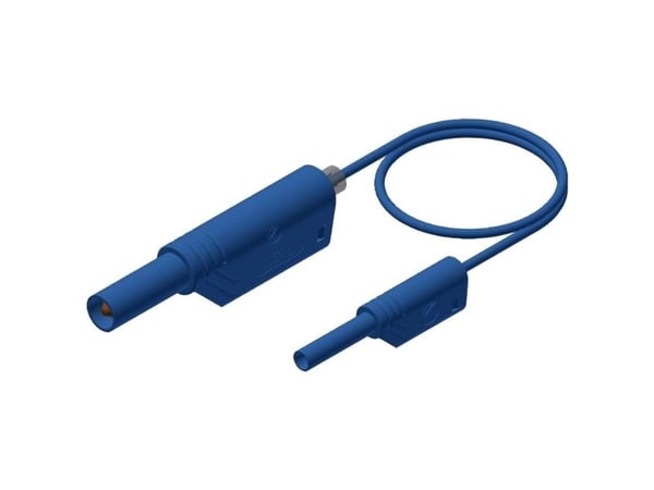 SKS Hirschmann MAL S WS 2-4 100/1 Turvatestausjohto [Lamellipistoke 4 mm - Lamellipistoke 2 mm] 1,00 m Sininen 1 kpl 1 kpl