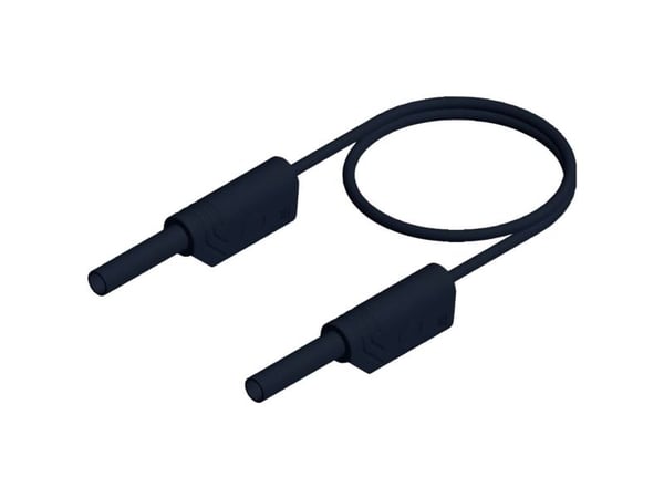 SKS Hirschmann MVL S 200/1 Au Turvatestausjohto [Lamellipistoke 2 mm - Lamellipistoke 2 mm] 2,00 m Musta 1 kpl 1 kpl