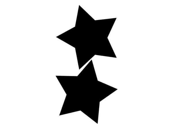 Securit FB-STARS, 300 x 500 mm, Melamine, Harpiks, Velcro mappe, Svart