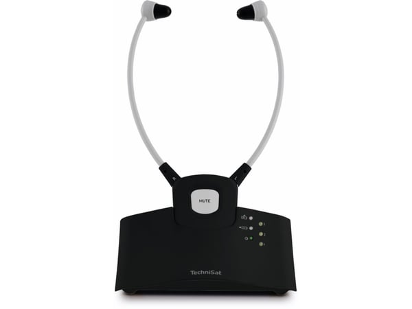 TechniSat StereoMan ISI 3 - Hodetelefoner med mikrofon - hakestropp - 2,4 GHz - trådløs - svart