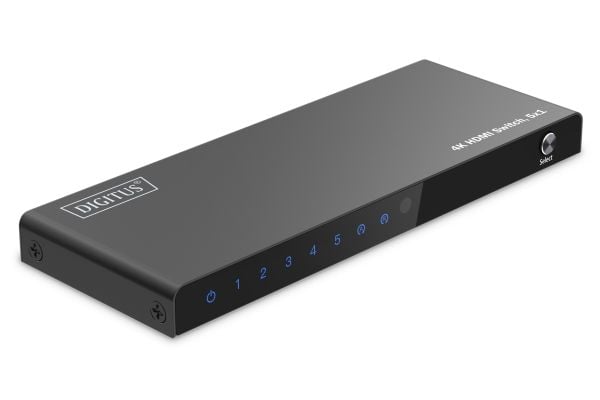 Digitus DS-55332, HDMI, Micro-USB, Metall, Sort, 18 Gbit/sek, Status