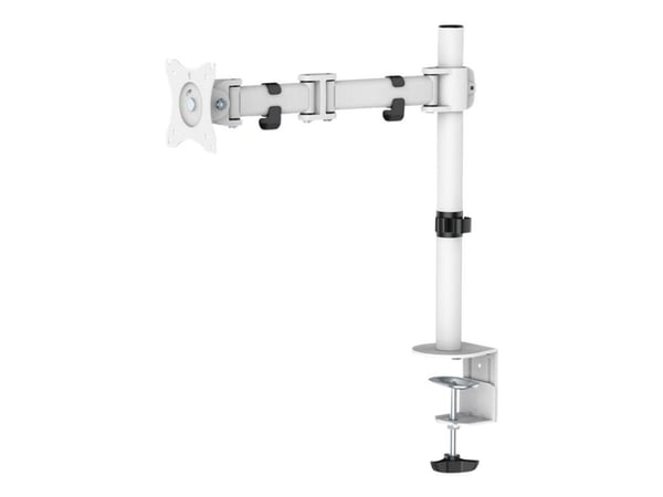 Neomounts NM-D135 - Monteringssett - full bevegelse - for LCD-skjerm - hvit - skjermstørrelse: 10"-30" - klemmemonterbar, malje, skrivebordsmonterbar