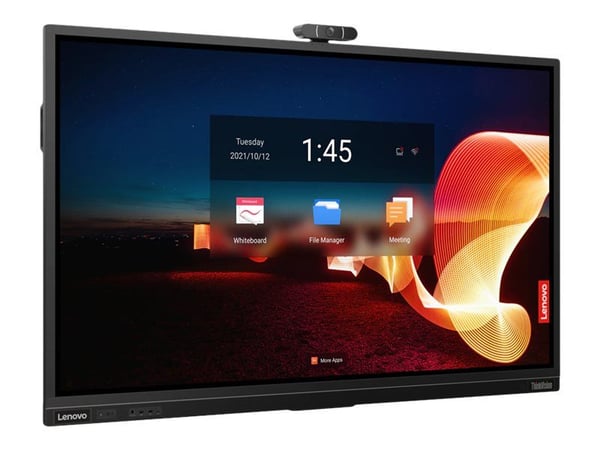 Lenovo ThinkVision T75 - 75" Diagonalklasse LED-bakgrunnsbelyst LCD-skjerm - interaktiv - med berøringsskjerm (multi touch) / 8-mikrofon array / av...