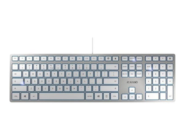 CHERRY KC 6000 SLIM FOR MAC - Tastatur - USB - USA - tastsvitsj: CHERRY SX - sølv