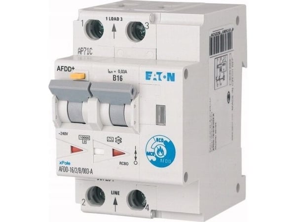 Eaton brandgnistdetektor 2P B 10A 0,03A typ A AFDD-10/2/B/003-A 187168