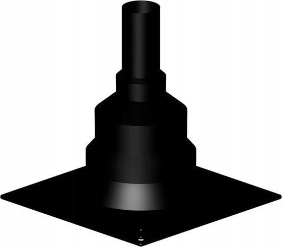 Almeva STARR pipehatt stiv i plast (komplett sett), svart, UV-stabil. DN80