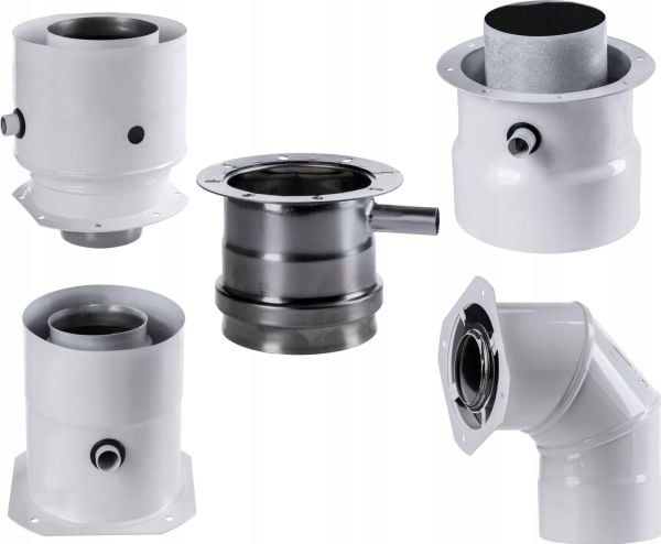 SpiroFlex 80/125 adapter JCM enkel med mätkragar vit Junkers