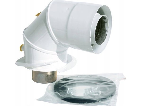 SpiroFlex 80/125 JCM armbågsadapter med mätnipplar vit