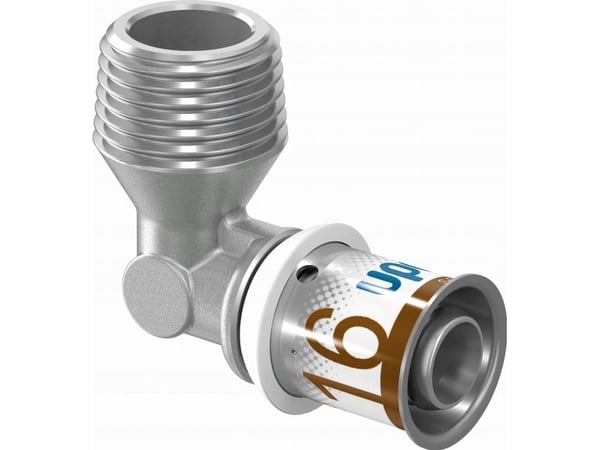Uponor S-Press PLUS presvinkel 90° muffe/nippeli 16 mm x 12"