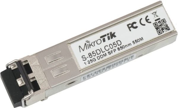 Mikrotik S-85DLC05D, 1250 Mbit/s, SFP, LC, 550 m, 850 nm, RB260GS, RB2011LS, RB2011LS-IN, RB2011UAS-IN, RB2011UAS-RM, RB2011UAS-2HnD, RB2011UAS-2Hn...