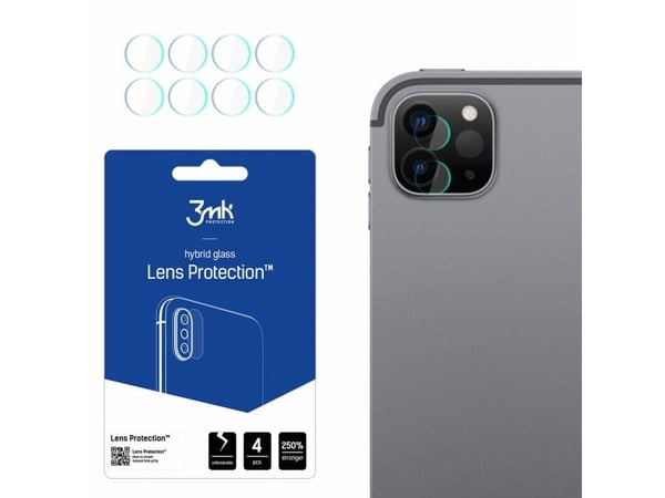 3MK Lens Protect beskyttelse for Apple iPad Pro 12,9 5. gen. kameralinse 4 stk
