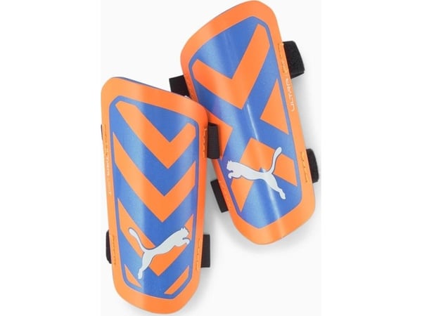 Puma ULTRA Light Strap fotballbeskyttere oransje-blå 30875 01 (L)