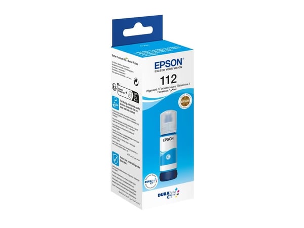 Epson EcoTank 112 - 70 ml - cyan - original - blekkpåfylling - for EcoTank L11160, L15150, L15160, L6460, L6490, L6550, L6570, L6580; EcoTank Pro L...