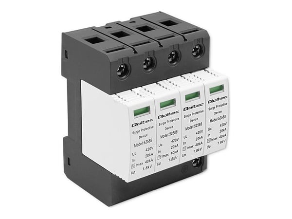 Qoltec AC-ylijännitesuoja | 4P | 420V | T2 | B+C Qoltec AC-ylijännitesuoja | 4P | 420V | T2 | B+C