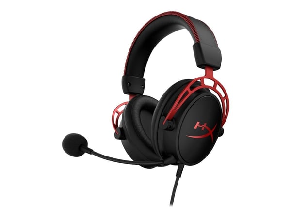 HyperX Cloud Alpha gamingheadset, trådbundet 3,5 mm-jack, svart/röd