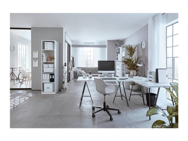 Leitz WOW - Avfallskurv - 15 L - håndtak - polypropylen (PP) - svart