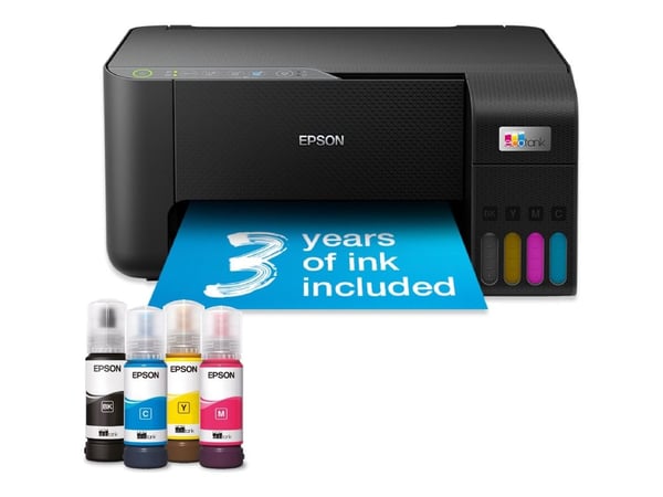 Epson EcoTank ET-2862 - Multifunksjonsskriver - farge - ink-jet - ITS - A4 (medie) - opp til 10 spm (trykking) - 100 ark - Wi-Fi, USB - svart