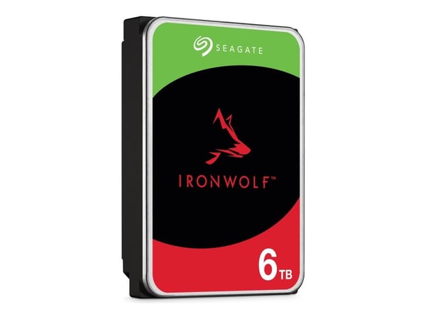 Seagate IronWolf ST6000VN006 - Hårddisk - 6 TB - inbyggd - 3.5" - SATA 6Gb/s - buffert: 256 MB - med 3 års Seagate Rescue Data Recovery