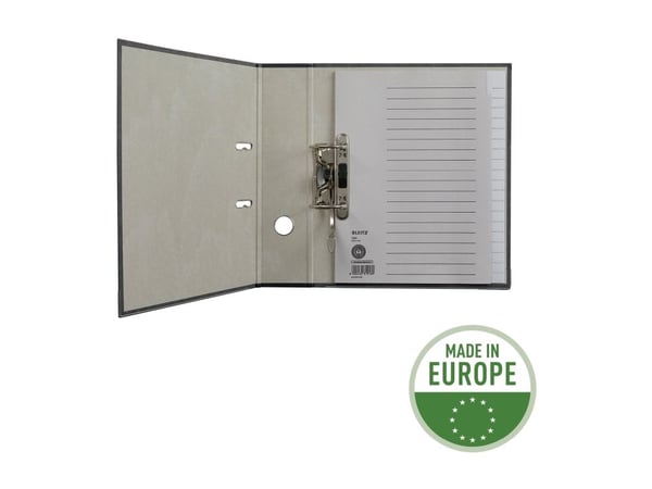 LEITZ duggpapirmapper, blanke, A4 overstørrelse, 20-delt grå, 100 g/m², perforering: 80 mm, med hullforsterkning av (1220-00-85)