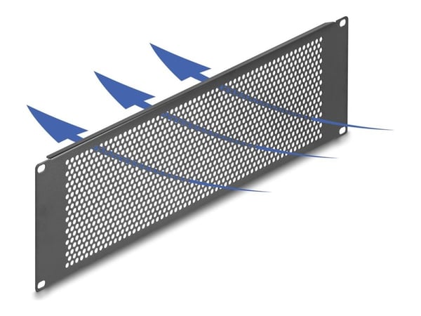 DeLOCK 67037, Blindpanel, Sort, Metall, 3U, 133 mm, 48,2 cm
