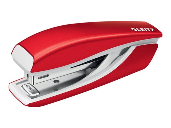 Leitz NeXXt WOW - Stiftemaskin - mini - 10 ark / 1 mm - No.10 - metall - rød