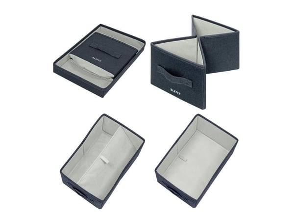 Leitz Fabric Storage - Lagerboks - small - fløyelsgrå (en pakke 2)