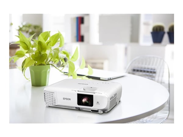 Epson EB-W49 - 3 LCD-projektor - portabel - 3800 lumen (hvit) - 3800 lumen (farge) - WXGA (1280 x 800) - 16:10 - LAN - hvit