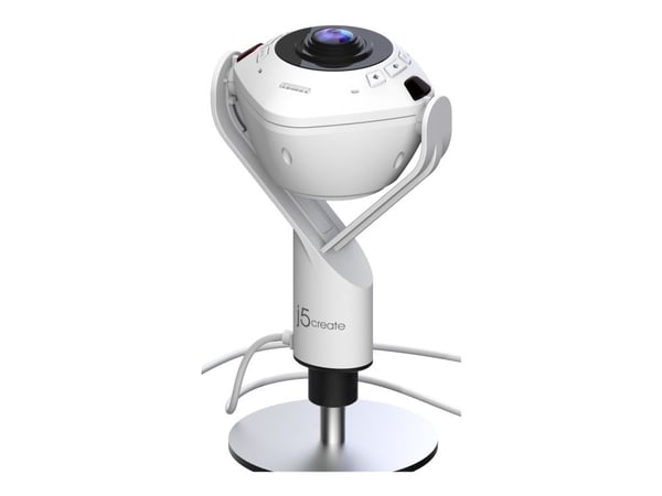 j5create JVU368-N - Konferansekamera - panorering / zoom - farge - 5 MP - 1920 x 1080 - 1080p - lyd - USB 2.0 / USB-C - MJPEG, YUV, H.264 - DC 5 V ...