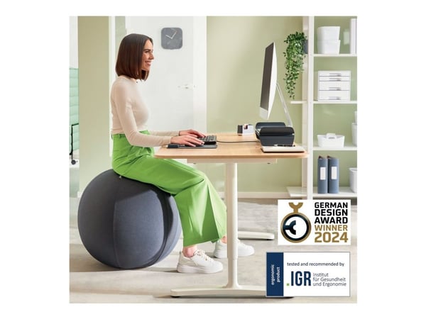 Leitz Ergo Active - Kulestol - ergonomisk - stofftrekk - mørk grå