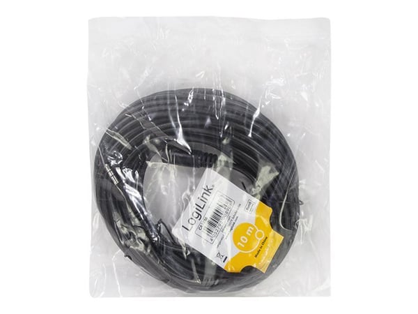 LogiLink - Lydforlengelseskabel - mini-phone stereo 3.5 mm hunn til mini-phone stereo 3.5 mm hann - 10 m - svart