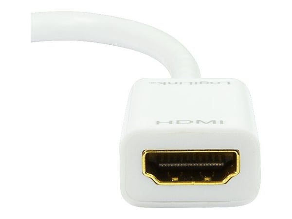 LogiLink - Video adapter - Mini DisplayPort hann til HDMI hunn - 10 cm - hvit