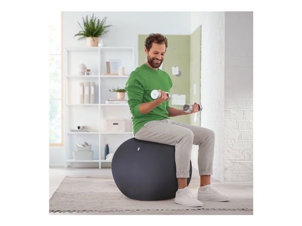 Leitz Ergo Active - Kulestol - ergonomisk - stofftrekk - mørk grå