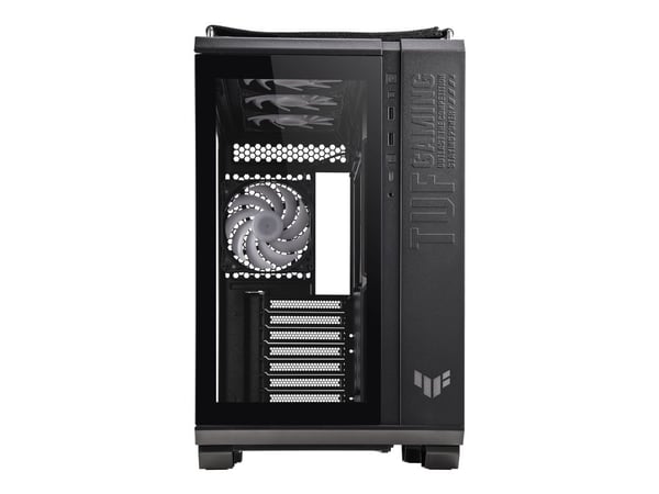 ASUS TUF Gaming GT502 Plus - Mid tower - ATX - sidepanel med vindu (herdet glass) - ingen strømforsyning - svart - USB/lyd