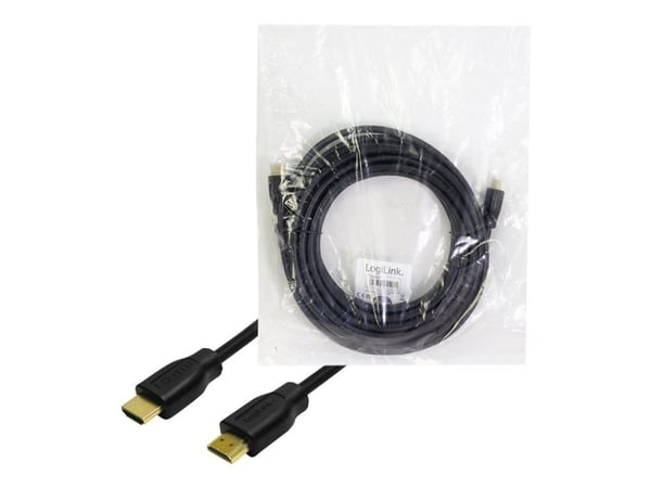 LogiLink High Speed with Ethernet - HDMI-kabel med Ethernet - HDMI hann til HDMI hann - 15 m