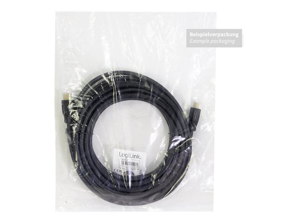 LogiLink High Speed with Ethernet - HDMI-kabel med Ethernet - HDMI hann til HDMI hann - 3 m - svart