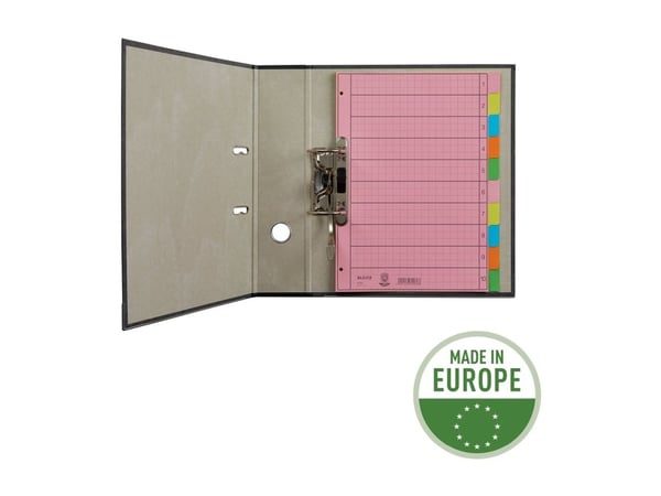 Leitz - Inndeler - 10 deler - for A4 (210 x 297 mm) - med fliker - multifarge