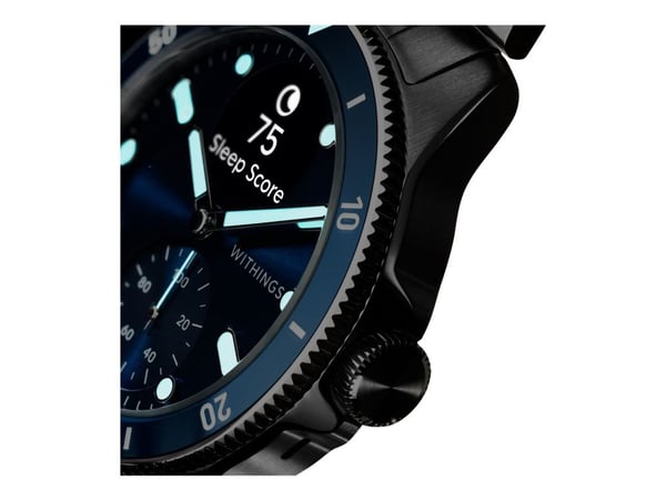 Withings ScanWatch Nova - 42 mm - rustfritt stål - hybrid smartklokke med Oyster Metal-armbånd - metall - display 0,63" - monokrom - Bluetooth LE -...