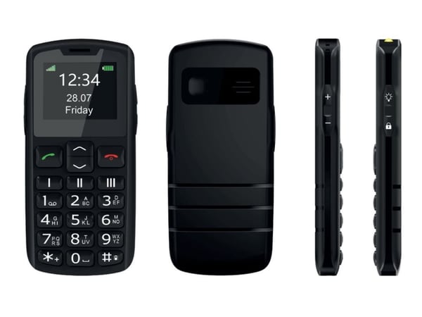Beafon SL230 LTE, Perusmalli, Yksittäinen SIM, 4,57 cm (1.8"), Bluetooth, 800 mAh, musta
