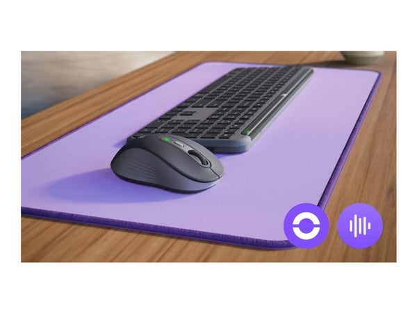 Logitech Signature Slim Combo MK950 for Business - Tastatur- og mussett - trådløs - Bluetooth 5.1 LE - QWERTY - US International - grafitt