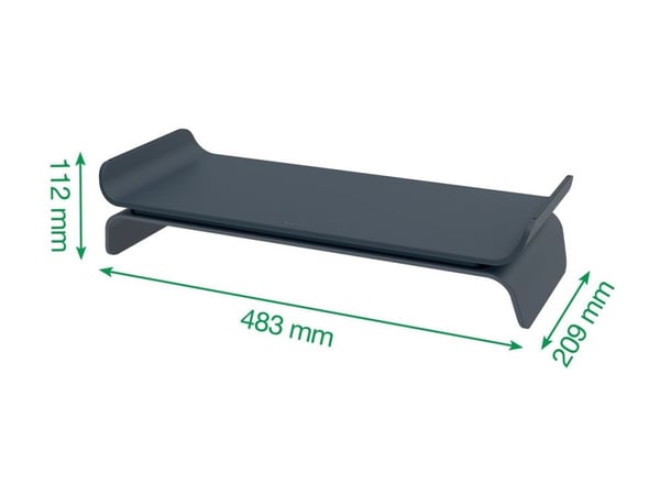 Leitz Ergo - Skjermstativ - adjustable - mørk grå