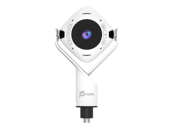 j5create JVU368-N - Konferansekamera - panorering / zoom - farge - 5 MP - 1920 x 1080 - 1080p - lyd - USB 2.0 / USB-C - MJPEG, YUV, H.264 - DC 5 V ...