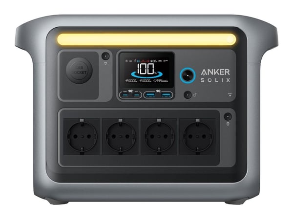 Anker SOLIX C1000X - Bærbar strømstasjon - 1800 watt - litium-jernfosfat - 1056 Wh - utgangskontakter: 6