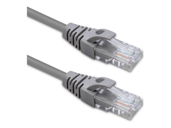 Qoltec - Koblingskabel - RJ-45 (hann) til RJ-45 (hann) - UTP - CAT 5e - uten hindringer - grå